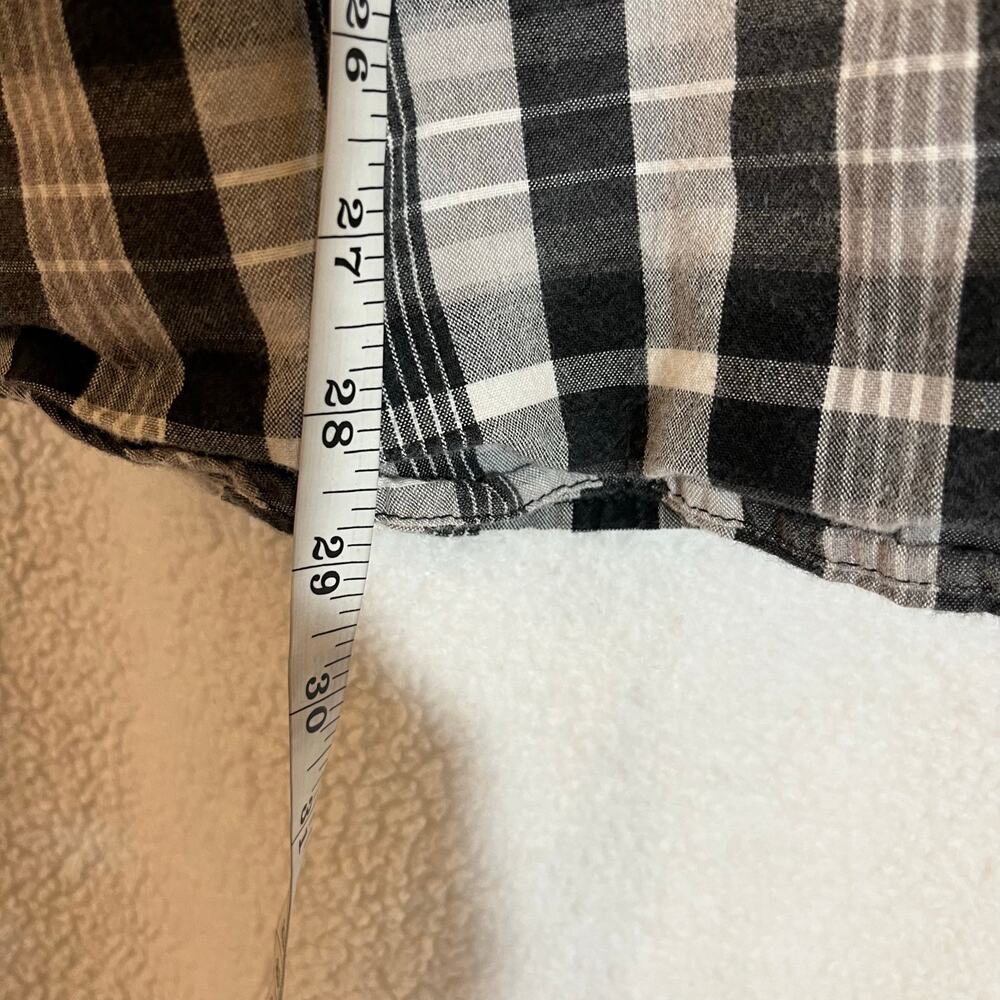CARHARTT men’s large relaxed fit short sleeves black/white plaid button down - Picture 6 of 7